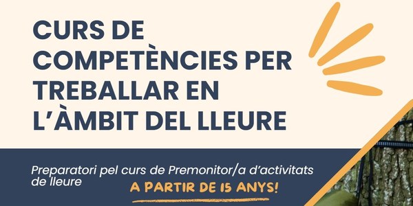 Curs de competències per treballar en l’àmbit del lleure