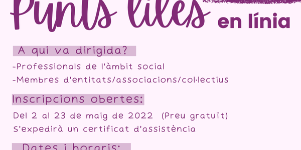 INSCRIPCIÓ AL CURS DE FORMACIÓ DE PUNTS LILES