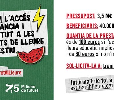 Ajut a famílies per fer econòmicament més accessibles les activitats del lleure educatiu a Catalunya