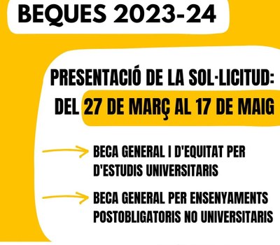 BECA GENERAL DEL MINISTERI CURS 2023-2024