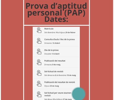 CALENDARI DE DATES CLAU PER A LA PAP