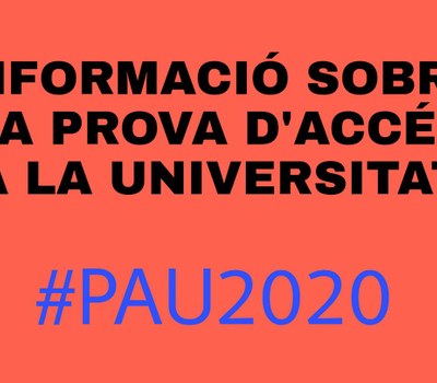 Canvi de dates de les PAU