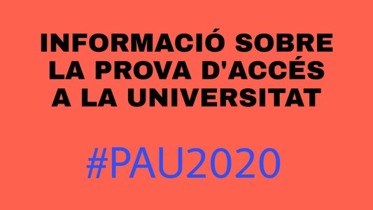 Canvi de dates de les PAU