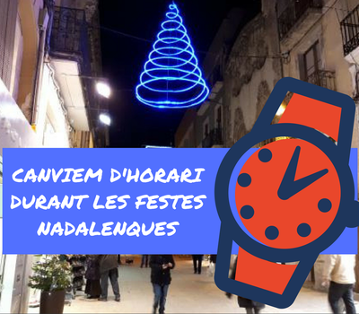 CANVI D'HORARIS!