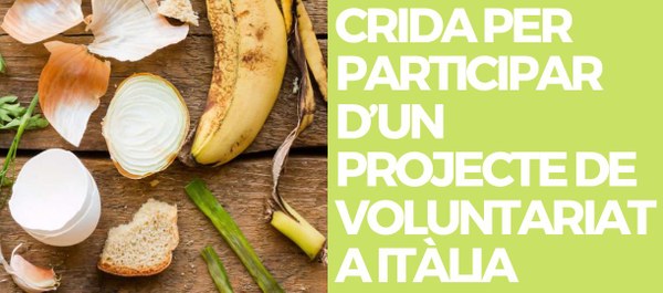 CRIDA PER PARTICIPAR D’UN PROJECTE DE VOLUNTARIAT A ITÀLIA