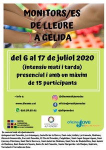 Curs intensiu de Monitors que es farà a Gelida aquest juliol