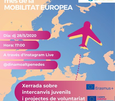 Dijous 28 de maig a les 17h xerrada Q&A sobre Voluntariat europeu en directe a instagram