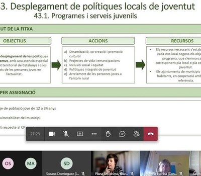 REUNIÓ DE JOVENTUT  AMB RESPONSABLES POLÍTICS I TÈCNICS DE JOVENTUT DE L’ALT PENEDÈS
