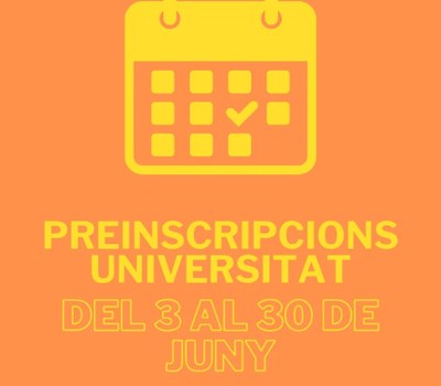 Inici del període de preinscripció universitària per al curs 2025-2026