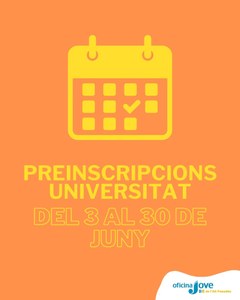 Inici del període de preinscripció universitària per al curs 2025-2026