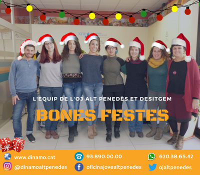 L'Oficina Jove de l'Alt Penedès - Dinamo - us desitja un Bon Nadal i un Feliç HOLA 2018!