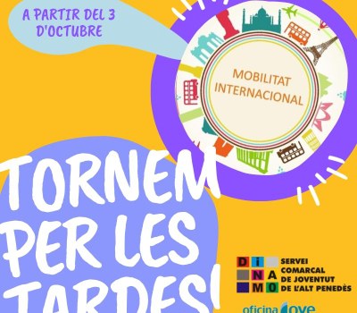 MOBILITAT INTERNACIONAL. Tornem per les tardes!!!