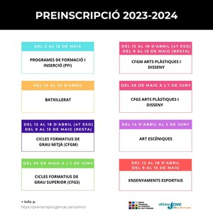 PREINSCRIPCIONS CURS 2023-2024
