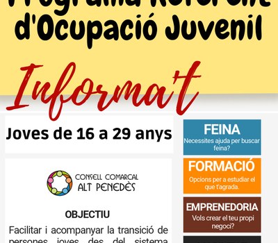 PROGRAMA  REFERENT D’OCUPACIÓ JUVENIL
