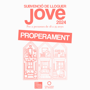 PROPERAMENT NOVA CONVOCATÒRIA DE LA SUBVENCIÓ DE LLOGUER PER A JOVES!