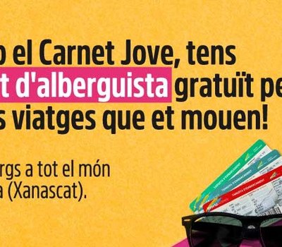 SI TENS EL CARNET JOVE, TENS EL CARNET D'ALBERGUISTA GRATUÏT!
