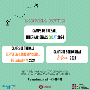 S'OBREN LES PREINSCRIPCIONS A 52 CAMPS DE TREBALL PER L'ESTIU